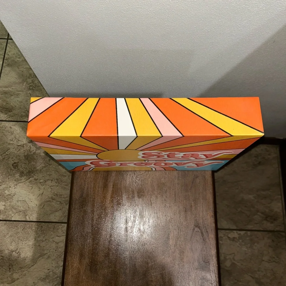 Stay Groovy Psychedelic Retro Colorful Canvas Art Picture Decor - Picture 2 of 5